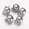 Platinum Brass Clip-on Earring Findings For Non-Pierced Ears Jewelry X-KK-E031-N-1