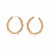 Long-Lasting Plated 304 Stainless Steel Wire Wrapped Hoop Earrings EJEW-D250-04B-G-2