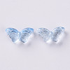 Transparent Spray Painted Glass Beads GLAA-S190-018A-05-2