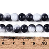 Two Tone Opaque Baking Paint Glass Beads Strands DGLA-Q027-8mm-04-4