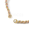 Braided Cotton Cord Bracelet Making MAK-L043-02G-19-2
