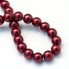 Baking Paint Pearlized Glass Pearl Round Bead Strands HY-Q330-8mm-39-4