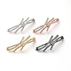 Brass Micro Pave Cubic Zirconia Links connectors ZIRC-G157-48-1