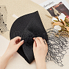 2Pcs 2 Colors Polyester Imitation Straw Oval Hat Base for Millinery AJEW-FG0002-82-3