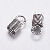 Tarnish Resistant 304 Stainless Steel Coil Cord Ends STAS-K146-070-11x5mm-1