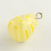 Handmade Millefiori Glass Pendants with Platinum Plated Iron Findings LK-R005-14-2