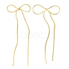 Brass Bowknot Stud Earrings KK-Z033-29G-1
