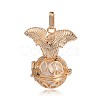 Golden Plated Brass Hollow Round Cage Pendants KK-J252-08G-2
