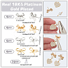 24Pcs 4 Styles Brass Stud Earring Findings KK-ME0002-44-2