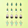 16Pcs 4 Styles Alloy Enamel Pendants ENAM-FS0001-86-7