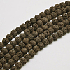 Natural Lava Rock Round Bead Strands G-I124-10mm-12-2