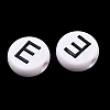 Opaque White Acrylic European Beads AC-CBA3BDD-01E-2