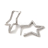 Star Brass Stud Earrings EJEW-R162-03P-01-2