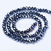 Electroplate Glass Beads Strands EGLA-A034-P1mm-B01-2