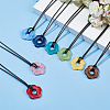 8Pcs 8 Colors Acrylic Flower Pendant Necklaces Set NJEW-AN0001-50-7