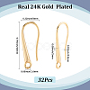 32Pcs Brass Earring Hooks KK-SC0006-57G-2