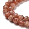 Natural Gold Sunstone Beads Strands G-B088-C21-06-4