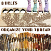  8-Position Wood Embroidery Thread Storage Trays TOOL-WH0056-029-5