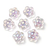 UV Plating Rainbow Iridescent Transparent Acrylic Beads OACR-C007-11A-2