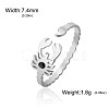304 Stainless Steel Cuff Open Rings WGE0991-01-2