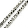 Tarnish Resistant Trendy Men's 201 Stainless Steel Box Chain Necklaces NJEW-L043B-46P-2