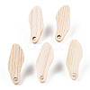 Ash Wood Stud Earring Findings EJEW-N017-011S-1