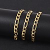 Fashionable 304 Stainless Steel Figaro Chain Necklaces for Men LS-STAS-A028-N017G-4