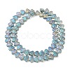 Transparent Electroplate Glass Beads Strands EGLA-F158-FR02-A-2