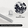 AHADERMAKER 304 Stainless Steel M4 Full Screw Threaded Rod & M4 Hex Nut STAS-GA0001-48A-5