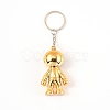 Plastic Astronaut Keychains KEYC-WH0024-02G-2