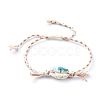 Printed Cowrie Shell Beads Braided Bead Bracelets SH-CJA99F-6