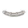Brass Micro Pave Clear Cubic Zirconia Connector Charms CU-CBA3569-04P-B-1