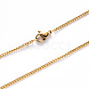 PVD Vacuum Plating 304 Stainless Steel Curb Chain Necklace NJEW-S420-001C-G-2
