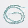 Faceted Round Natural Apatite Bead Strands G-I156-05-2