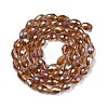 Transparent Electroplate Glass Beads Strands EGLA-N013-T6mm-B16-2