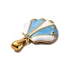 Ocean 304 Stainless Steel Enamel Pendants STAS-P395-01C-G-2