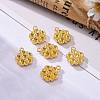 Flower Alloy Pendant Rhinestone Settings EBB006Y-G-4