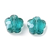 Transparent Electroplate Glass Beads GLAA-D016-17D-2