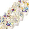 Electroplate Baking Paint Glass Beads Strands EGLA-K061-12A-AB02-1