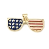 Independence Day Brass Enamel Pendants KK-CBAA41C-16A-G-1
