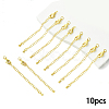 10Pcs Long-Lasting Plated Brass Chain Extender KK-YW0003-82G-1