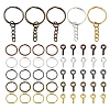 Iron Split Key Rings & Open Jump Rings & Screw Eye Pin Peg Bails Kits DIY-YW0009-10-1