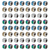 120Pcs 4 Colors Electroplated Natural Lava Rock Beads Strands G-PH0019-15-1
