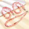 Dyed Round Natural Green Jade Graduated Beaded Necklaces GG-CBAA808-05P-C-1