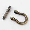 Tibetan Style Alloy D-Ring Anchor Shackle Clasps PALLOY-D355-AB-2