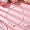 Brass Micro Pave Grade AAA Cubic Zirconia Letter Pendant Necklaces NJEW-JN04771-08-2
