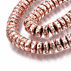 Electroplated Natural Lava Rock Beads Strands G-T114-67RG-3
