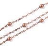 Brass Flat Oval Cable Chains X-CHC018Y-R-2
