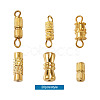 PandaHall Jewelry Brass Screw Clasps KK-PJ0001-03G-12