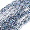 Electroplate Glass Beads Strands EGLA-L021-HR01-1